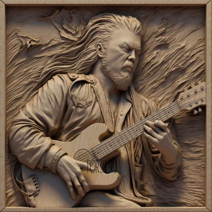 James Hetfield 3 stl model for CNC